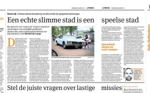 Newspaper article “A truly smart city is a playful city” (Parool, May 30 2015)