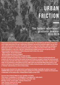 [urban interfaces] graduate seminar series 2017-2018